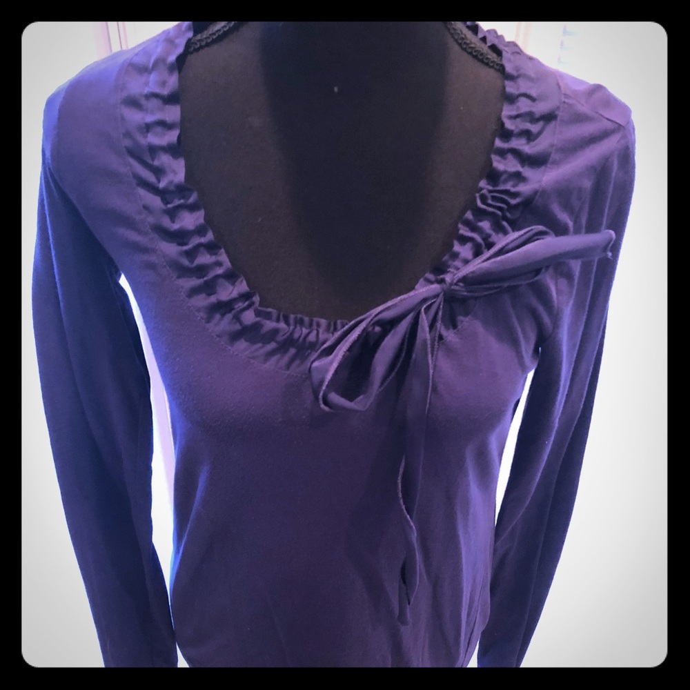 Purple long sleeve top